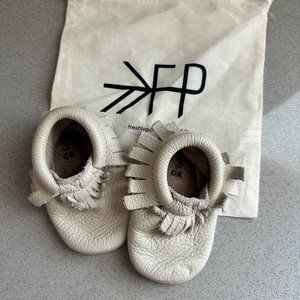 Freshly Picked Ivory Moccasins (size 3)